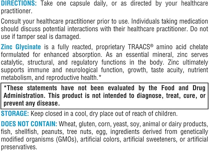 XYMOGEN Chelated Zinc Glycinate Supplements - 20mg Zinc Bisglycinate Chelate for Enhanced Absorption - Mineral Supplement for Reproductive + Immune Support (120 Vegan Capsules)