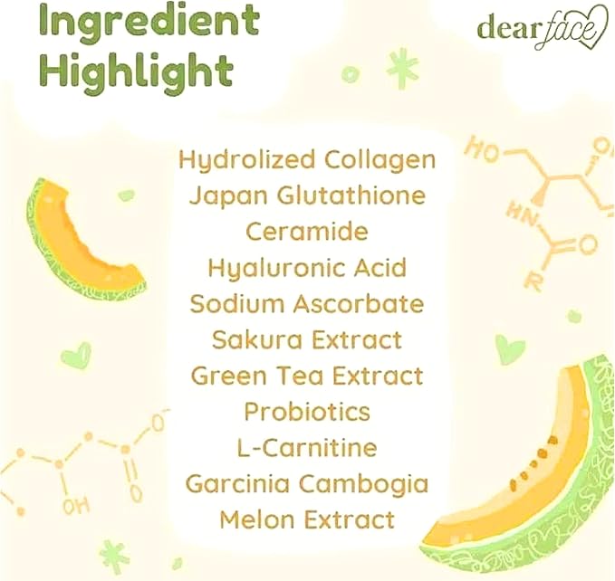 Beauty Milk Japanese Collagen MELON Drink - 50,000mg Hydrolyzed Collagen, 6.3 Ounce (Pack of 1)
