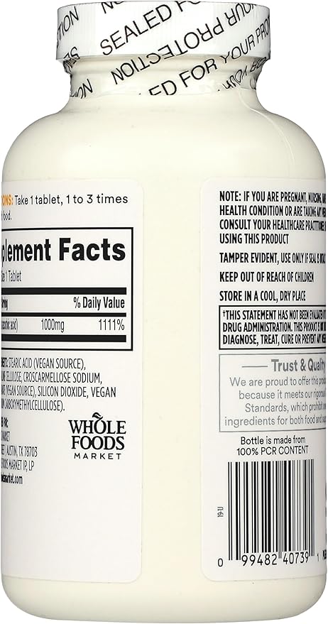 365 By Whole Foods Market, Vitamin C 1000Mg, 250 Count