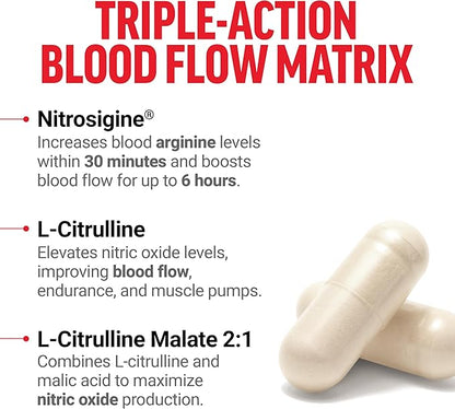 FORCE FACTOR Nitric Oxide Booster, Fast-Acting Formula with L-Arginine, Boosts Nitric Oxide Levels, Maximize Muscle Pumps, Enhance Endurance, Improve Circulation, 120 Capsules