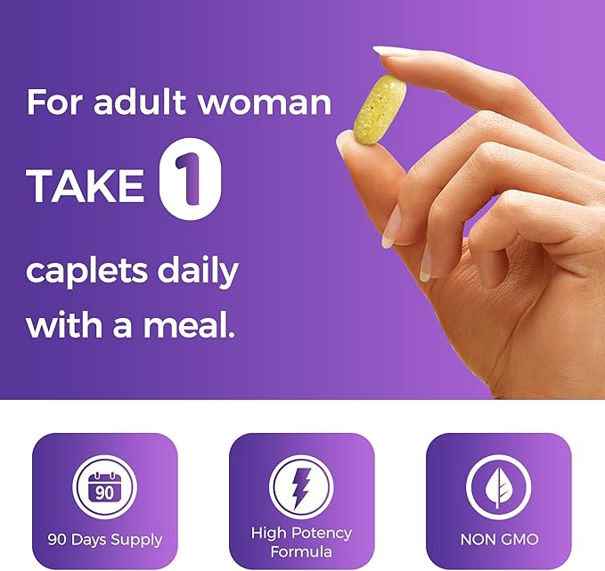 Vitamin World Ultra 360 Multivitamin for Women One Daily, Women's Multivitamin with Collagen, Ashwagandha & Antioxidants, Supplement with Vitamin A, B, C & D for Energy & Immune Support, 90 Caplets