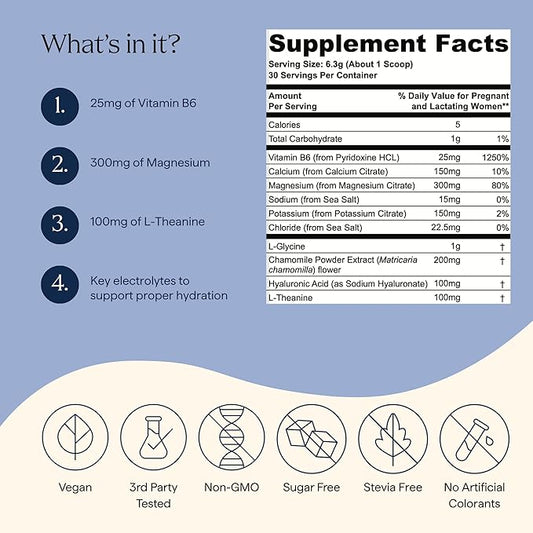 Morning Sickness + Nausea Relief. Electrolytes Hydration Support. Safe Sleep Support + Prenatal Vitamins with Magnesium, Vitamin b6. First Trimester Pregnancy Must Haves 30 Servings