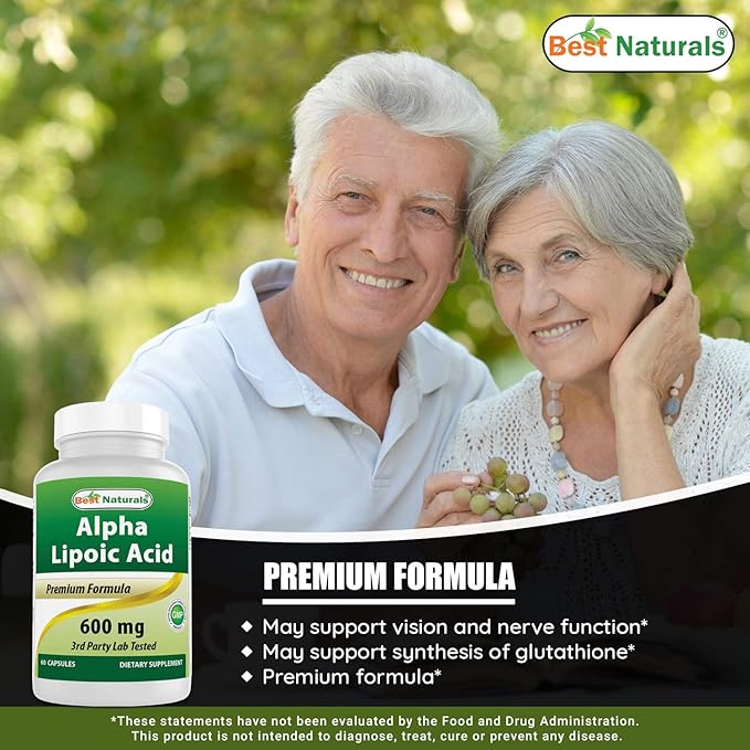 Best Naturals Red Yeast Rice 1200 Mg & Alpha Lipoic Acid 600 mg