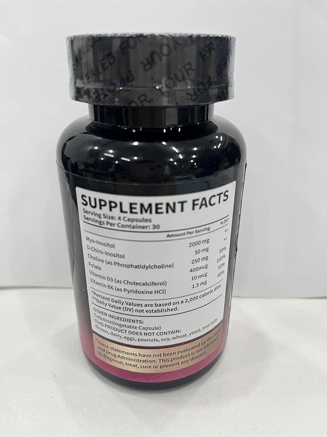 Myo-Inositol & D-Chiro Inositol - Ovarian Support Vitamin - 40:1 Blend to Support Hormone Balance for Women