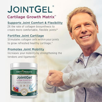 Purity Products Bundle - JointGel (Berry Powder) + JointGel (Super Chocolate Powder) Bioactive Collagen Peptides + MSM - Supports Joint Function and Flexibility While Fortifying Joint Cartilage