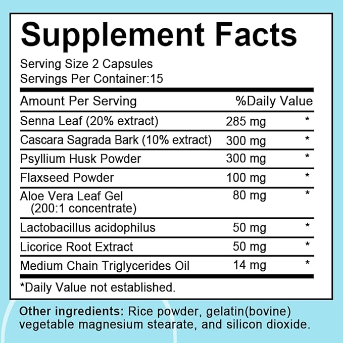 AGEN |15 Day Cleanse - Gut and Colon Support - Advanced Gut Cleanse Detox for Women & Men with Senna, Cascara Sagrada & Psyllium Husk - Non-GMO - Made in USA - 30 Capsules - TikTok
