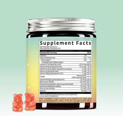Immune Support Gummies – Vitamin C, D, B6 & B12 – Daily Immune Boost – Vegan, Naturally Flavored (60 Gummies)