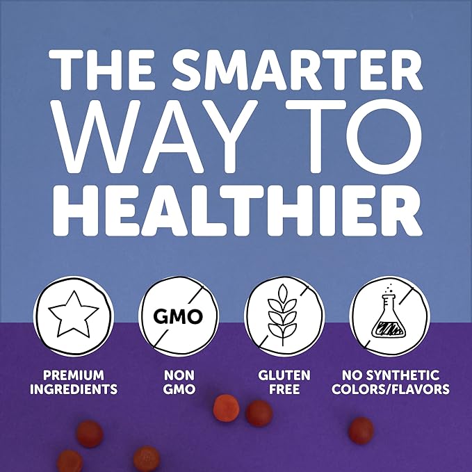 SmartyPants Toddler Multivitamin Gummies: Omega 3 Fish Oil (EPA/DHA), Vitamin D3, C, Vitamin B12, B6, A, K & Zinc, Biotin, Beta Carotene, Gluten Free, Three Fruit Flavors, 180 Count (60 Day Supply)