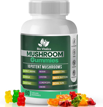 BIO VITALICA Sea Moss Elderberry Gummies & Mushroom Gummies (Bundle)