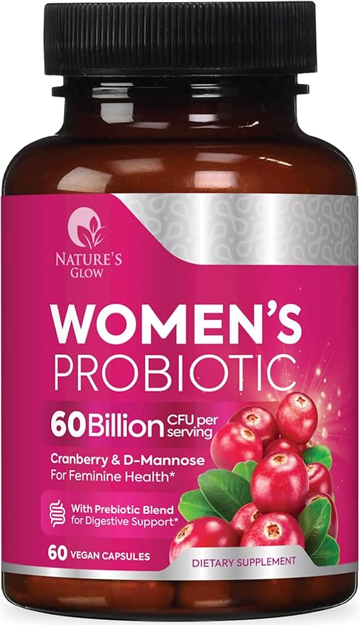 Women Probiotics For Digestive Health - Daily Vaginal PH Balance, Digestive & Feminine Health Support, 50 Billion CFU - 6 Unique Strains for Women - Womens Probiotic With Acidophilus - 60 Capsules