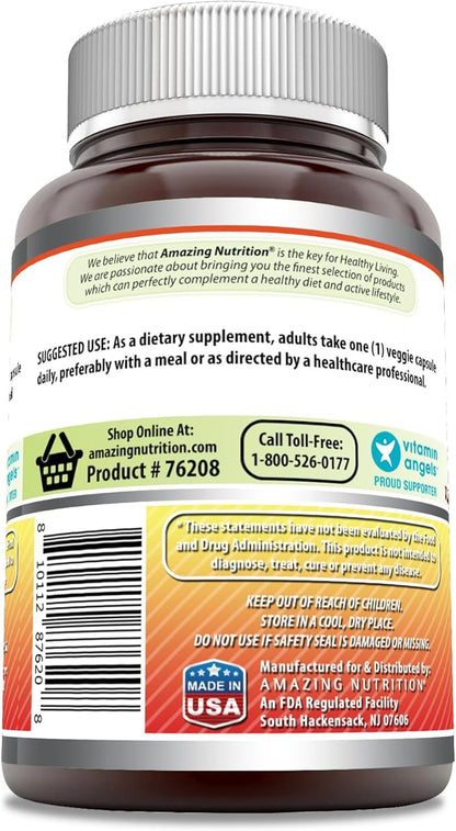 Amazing Formulas Vitamin C (Ascorbic Acid) 1000 Mg with Rose HIPS & Citrus Bioflavonoids | Veggie Capsules Supplement | Non-GMO | Gluten Free | Made in USA (120 Count)