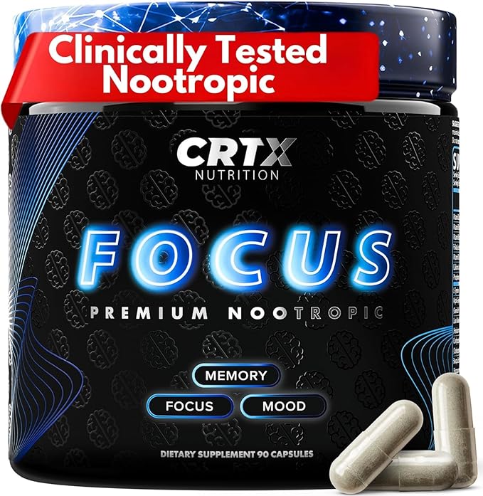 Nootropic Strongest Focus Supplement - Clinically Backed Ingredients Made in USA - Scientifically Backed Doses - Supplement for Brain Fog - AlphaGPC, Lions Mane, Rhodiola and More 10:1 90 Capsules