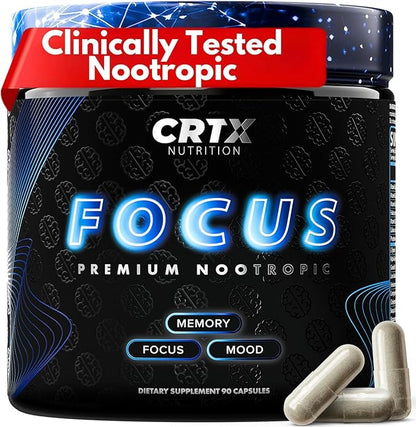 Nootropic Strongest Focus Supplement - Clinically Backed Ingredients Made in USA - Scientifically Backed Doses - Supplement for Brain Fog - AlphaGPC, Lions Mane, Rhodiola and More 10:1 90 Capsules