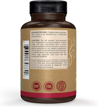 Pomona Wellness Beetroot Supplement Powder 1350mg, Supports Blood Pressure, Heart Health, Circulation, Energy & Athletic Performance, USDA Organic, Non-GMO, Vegan, 100 Tablets