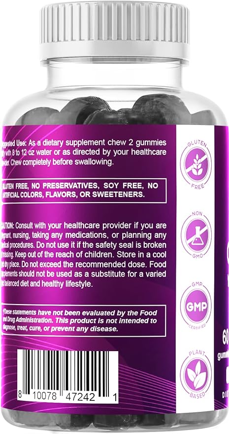 Vitamatic Iron 65 mg Gummies Supplement for Women & Men - 60 Vegan Gummies - Great Tasting Iron Gummy Vitamins with Vitamin C (3)
