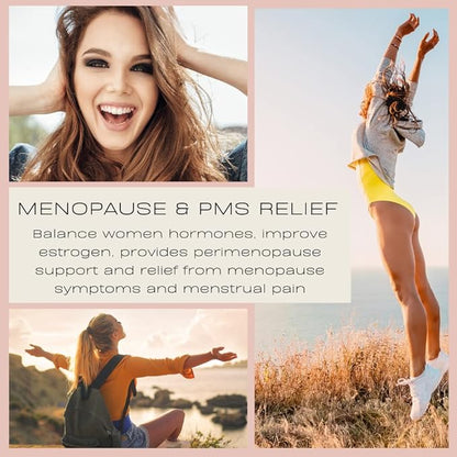 Hormone Balance for Women – Natural Female Energy & Mood Enhancement Pills – Hot Flashes Menopause Relief Supplement with Vitex Chasteberry, Dong Quai, Maca Root Powder, Ginseng – 90 Veggie Capsules