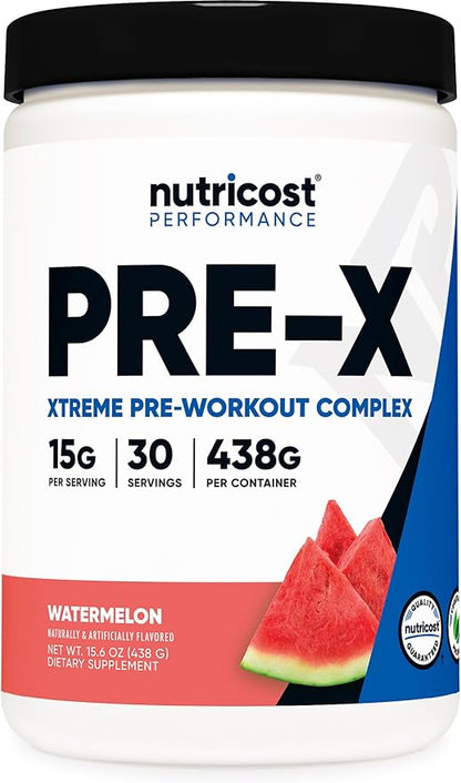 Nutricost Pre-Workout Xtreme, Watermelon, 30 Servings, Vegetarian, Non-GMO and Gluten Free (Pre-X)