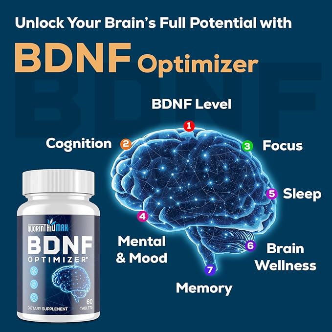 Nootropic Brain Supplement for Memory and Focus – BDNF Optimizer – Cognitive, Mental Clarity & Mood – High Absorption – Organic Lion's Mane, Ginkgo Biloba, Alpha GPC & L-Theanine – 60 Tablets