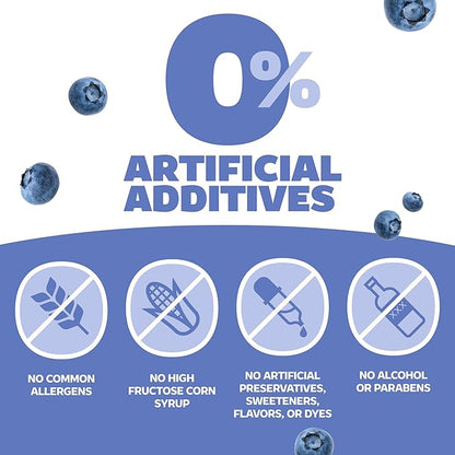 Genexa Kids’ Clean Pain & Fever Acetaminophen, Dye Free, 0% Artificial Additives, Delicious Organic Blueberry Flavor, Liquid Oral Suspension Medicine, Children 2-11, 160 mg per 5mL, 8 fl oz (2 Pack)