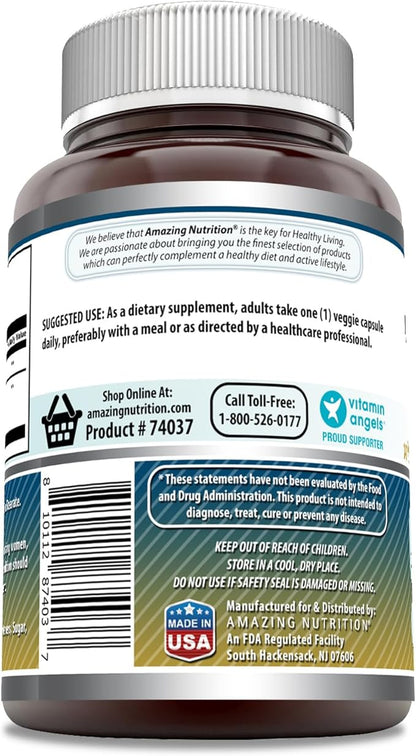 Amazing Formulas Taurine with Bioperine Supplement | 1000 Mg Per Serving | 100 Veggie Capsules | Non-GMO | Gluten Free | Made in USA