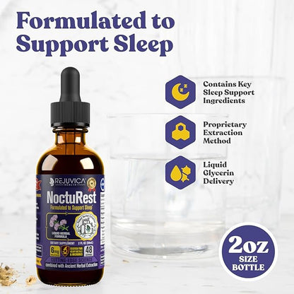 Advanced Sleep Support Supplement - Liquid Delivery for Better Absorption - Melatonin, Magnesium, Theanine, Valerian, Passionflower, Chamomile & More!