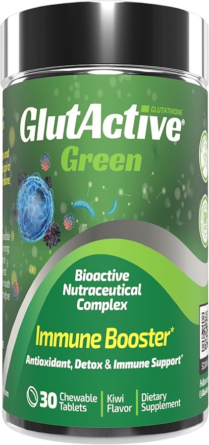 Green 950mg | Immune Support | Glutathione | Antioxidant, Detox, Increase Immunity, Energy, Strengthen & Cellular Protect | 30 Chewable Tablets (30)