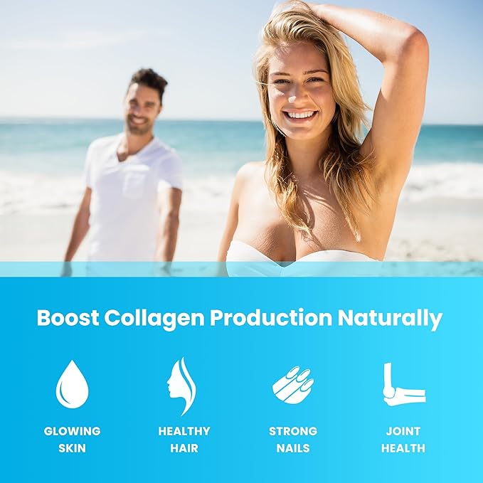 NutraChamps Collagen Boosting Gummies, Collagen Booster Gummy for Natural Collagen Production, Vegan Pectin Supplements Chews for Women & Men, 60 Peach Gummies (Pack of 2)