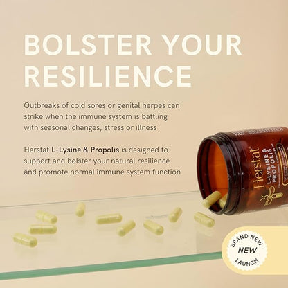 L-Lysine & Propolis Supplements |High Potency L Lysine Immune Support Formula with 5:1 Propolis Extract, Quercetin, VIT C, VIT E and Zinc