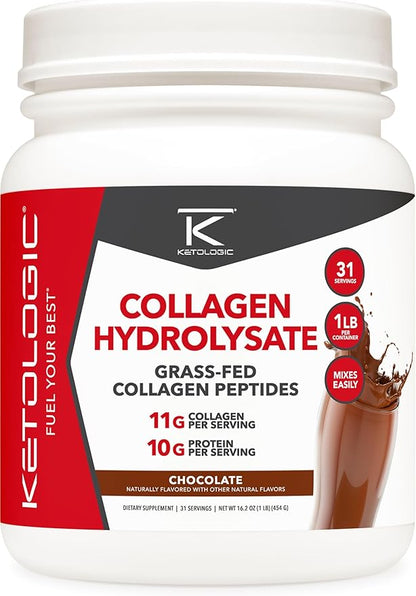 Ketologic Grass Fed Collagen (Chocolate Flavor 1LB)