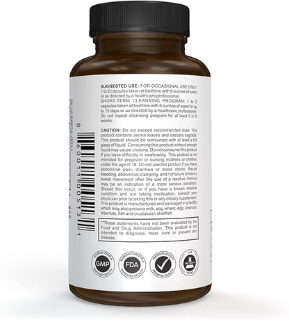 The Cleanse - 15 Day Prebiotics Colon Cleanser & Detox Fiber Supplement Natural Laxatives MCT Oil Keto - 30 Capsules
