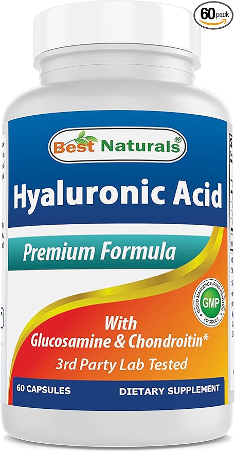 Best Naturals Hyaluronic Acid 100 mg 60 Capsules - Support Healthy Joints and Youthful Skin