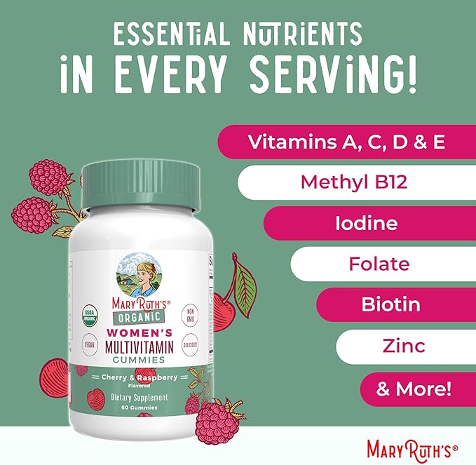 MaryRuth Organics Multivitamin for Women 14 | Women's Multivitamin Gummies for Immune Support| Skin Health | Sugar Free | Vegan | Non-GMO | 60 Count