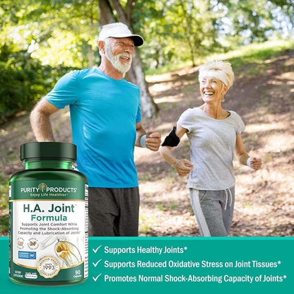 Purity Products Flexuron Joint Formula + H.A. Joint Flexuron (Krill Oil, Low Molecular Weight Hyaluronic Acid, Astaxanthin) - HA Joint (BioCell Collagen, Boswellia Serrata, Quercetin, H.A. + More)