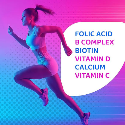 37-in-1 Women's Multivitamin for Immune & Stress Support, Energy Booster, Bone & Skin Health, Hair Growth & Overall Wellness | Vitamin C, D3, Folic Acid, B-Complex, Biotin, Zinc & More | 60 Ct