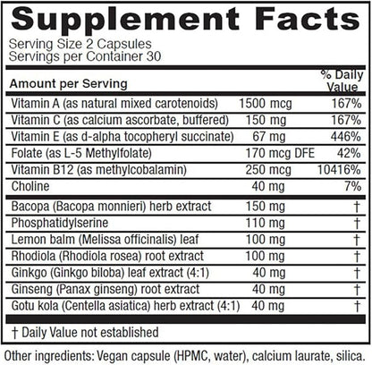 Vitanica, MindBlend, Brain Support, Vegan, 60 Capsules