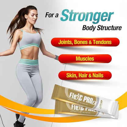 LABO Nutrition FlexC PRO EX, Full Spectrum Collagen, Type I, II, III, V & X, Peptan Collagen, Eggshell Membrane, Water Soluble Silica & Curcumin C3 Reduct, For Hair, Skin, Nails, Joint, Bones, Muscles