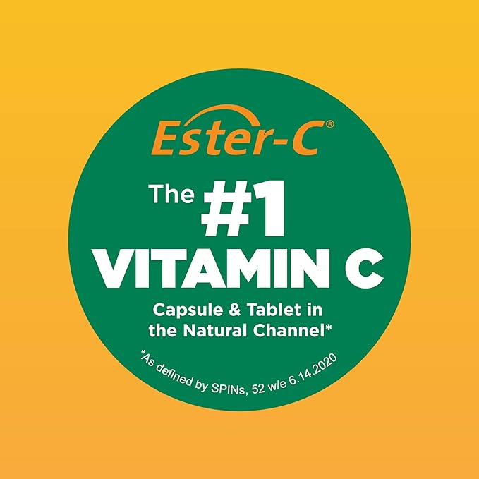 American Health Ester-C With Citrus Bioflavonoids Vegetarian Tablets - 24-Hour Immune Support, Gentle On Stomach, Non-Acidic Vitamin C - Non-GMO, Gluten-Free, Vegan - 500 mg, 90 Count, 45 Servings