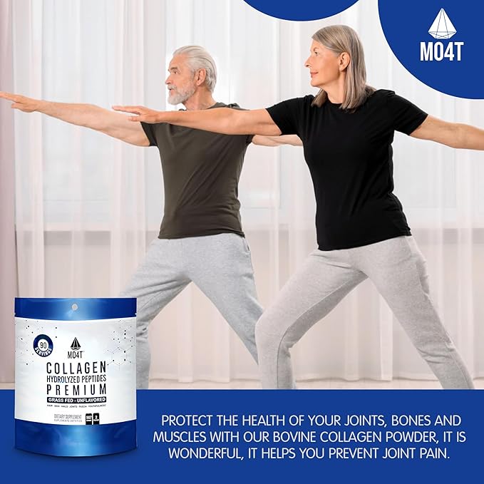 MO4T Collagen Peptides- Grass-Fed Collagen- Hydrolyzed Collagen Powder- Unflavored- 2 Pounds Collagen- Colageno 2 libras - Colageno Hidrolizado