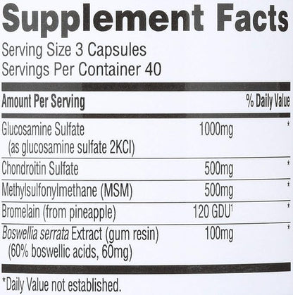 365 by Whole Foods Market, Glucosamine Chondroitin & MSM, 120 ct