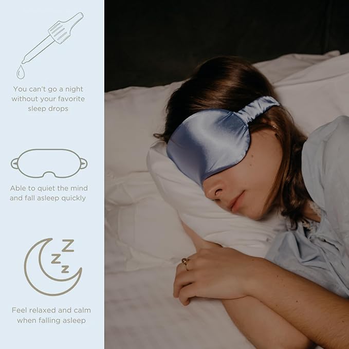 Sleep Drops – Natural Liquid Sleep Supplement with Melatonin, Valerian Root, Chamomile, & Passionflower – Spearmint Vanilla Flavor, 30-Day Supply