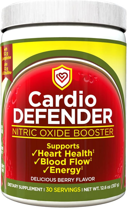 Cardio Heart Health, Nitric Oxide Booster - L-Arginine Supplement with 5,200mg L-Arginine & 1,200mg L-Citrulline - Heart Health & Cardiovascular Support