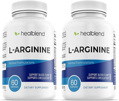 healblend L-Arginine Plus: Calcium, Niacin, L-Arginine Blend, L-Citrulline Complex & Beta Alanine - 120 Capsules (2 Pack)