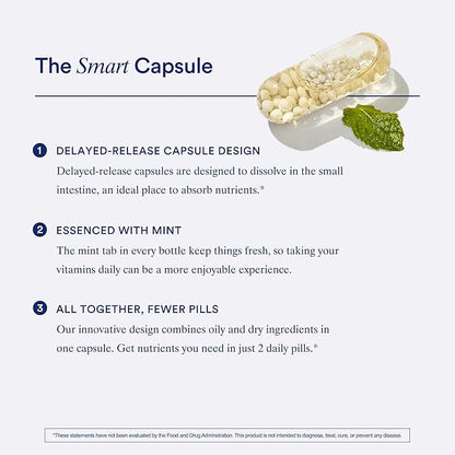 Ritual Multivitamin for Men 18+ with Zinc, Vitamin A and D3 for Immune Function Support*, Omega-3 DHA, B12, K2, Gluten Free, Non-GMO, Vegan, Mint Essenced, 30 Day Supply