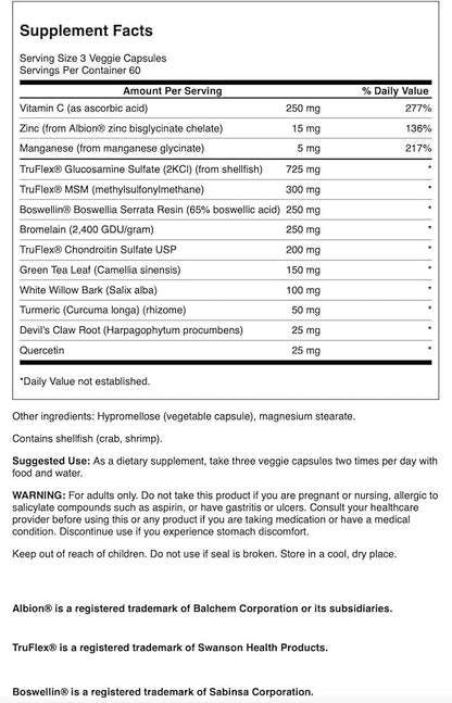 Swanson Mobility Essentials 180 Veg Capsules
