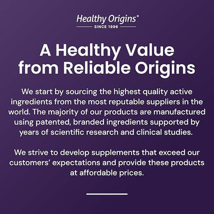 Healthy Origins® CoQ10 600 mg – Natural Trans-Isomer Ubiquinone – Yeast Fermented, Supports Heart Health & Cellular Energy – Non-GMO 60 Softgels