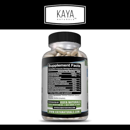 Kaya Naturals Mobility Flex Aid - Mobility Support Supplement for Men and Women - Turmeric Capsules - for Knee Support and Mobility Health (60 Count)