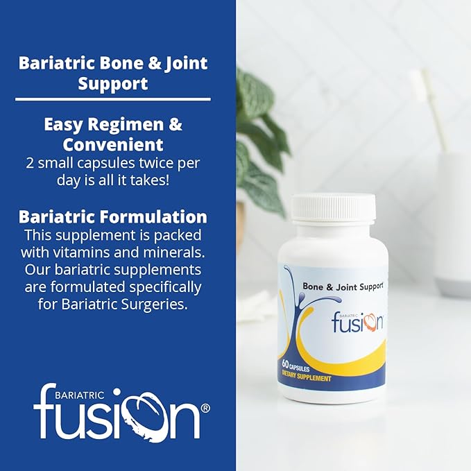 Bariatric Fusion Bone and Joint Support* | Chondroitin and Glucosamine Complex | Bariatric Vitamins for Women and Men | Gluten, Dairy and Soy Free | Non-GMO | 60 Capsules