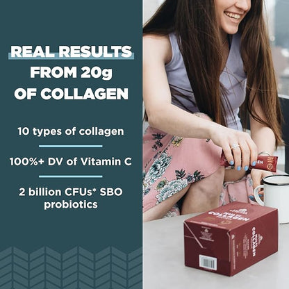 Ancient Nutrition Multi Collagen Protein Powder, Unflavored, 45 Servings + Multi Collagen Protein Powder Packets, Unflavored, 40 Packets