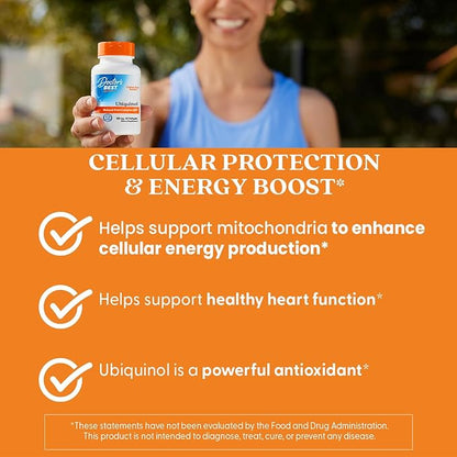 Doctors Best Ubiquinol, Reduced-Form Coenzyme Q10, Non-GMO, Gluten Free, Soy Free 60 Softgels