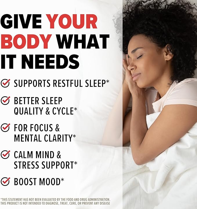 10X Health Sleep Supplement for Adults - 3mg Melatonin, L-Theanine & Magnesium Supplement for Deep Rest, Relaxation & Longer Sleep - Non-Habit Forming, 3-in-1 Natural Sleep Support - 60 Capsules